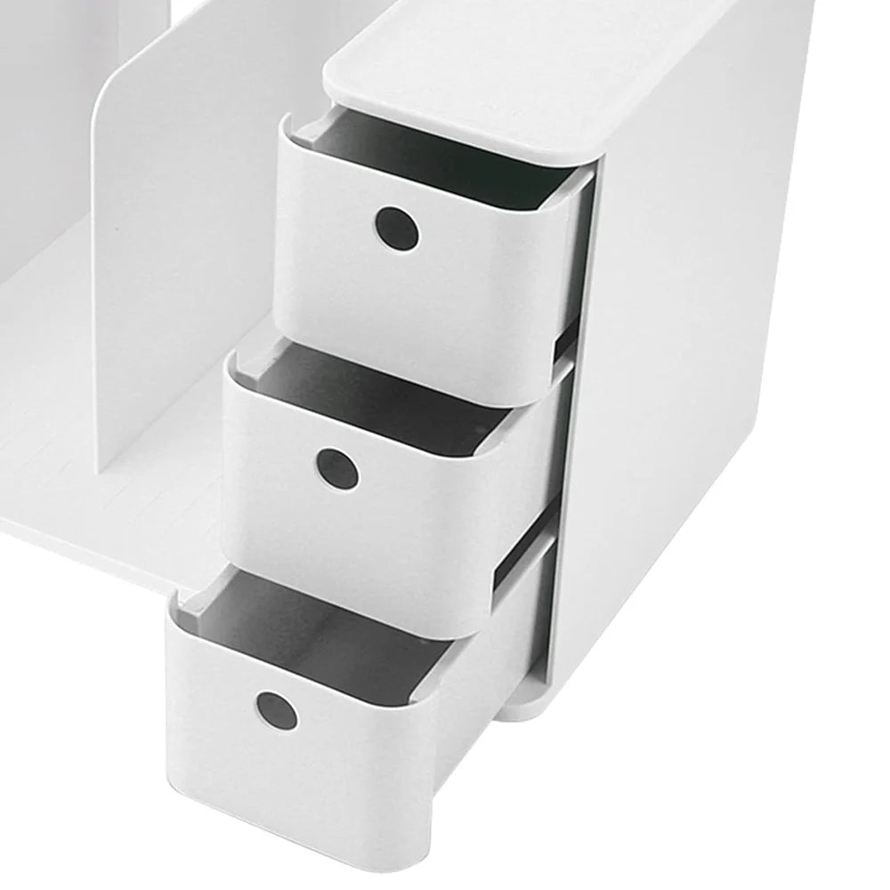3 drawer bookshelf with 2 compartment
