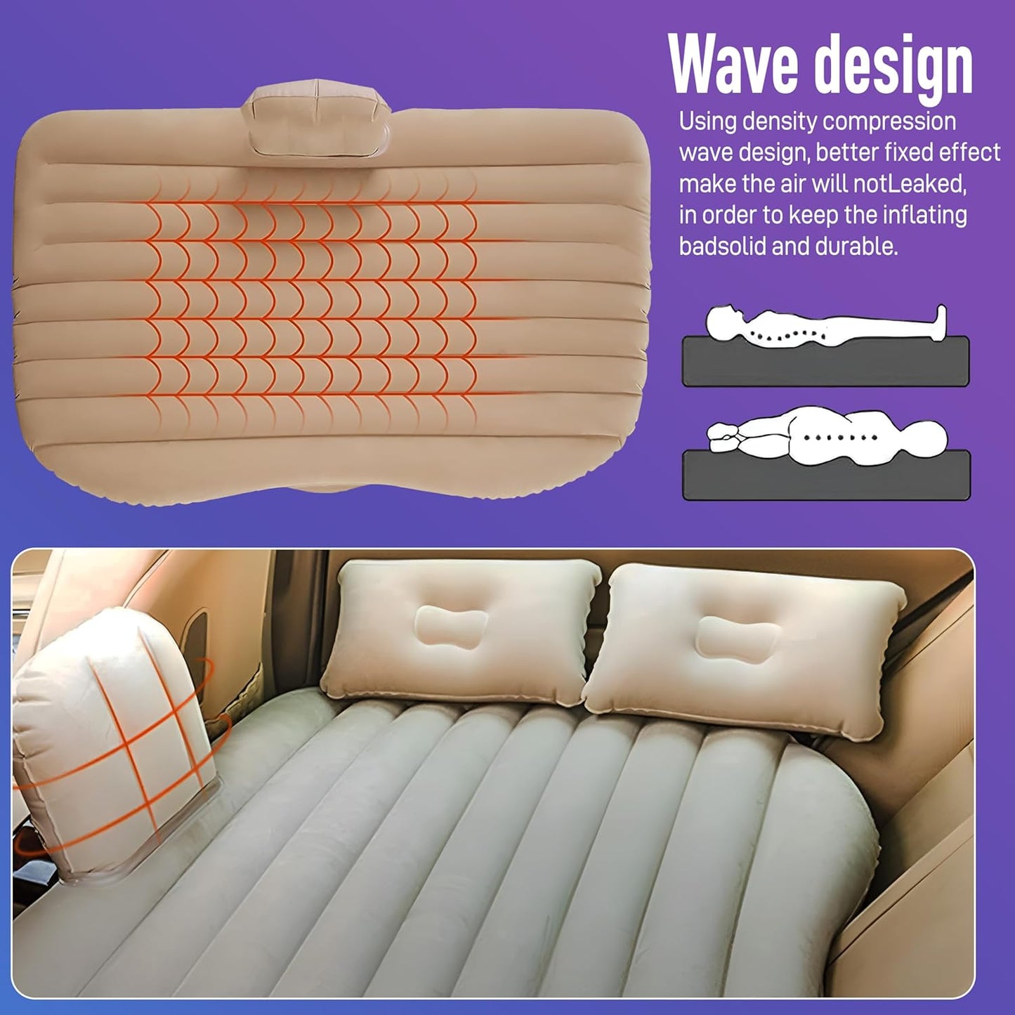 Car Inflatable Bed with Pump