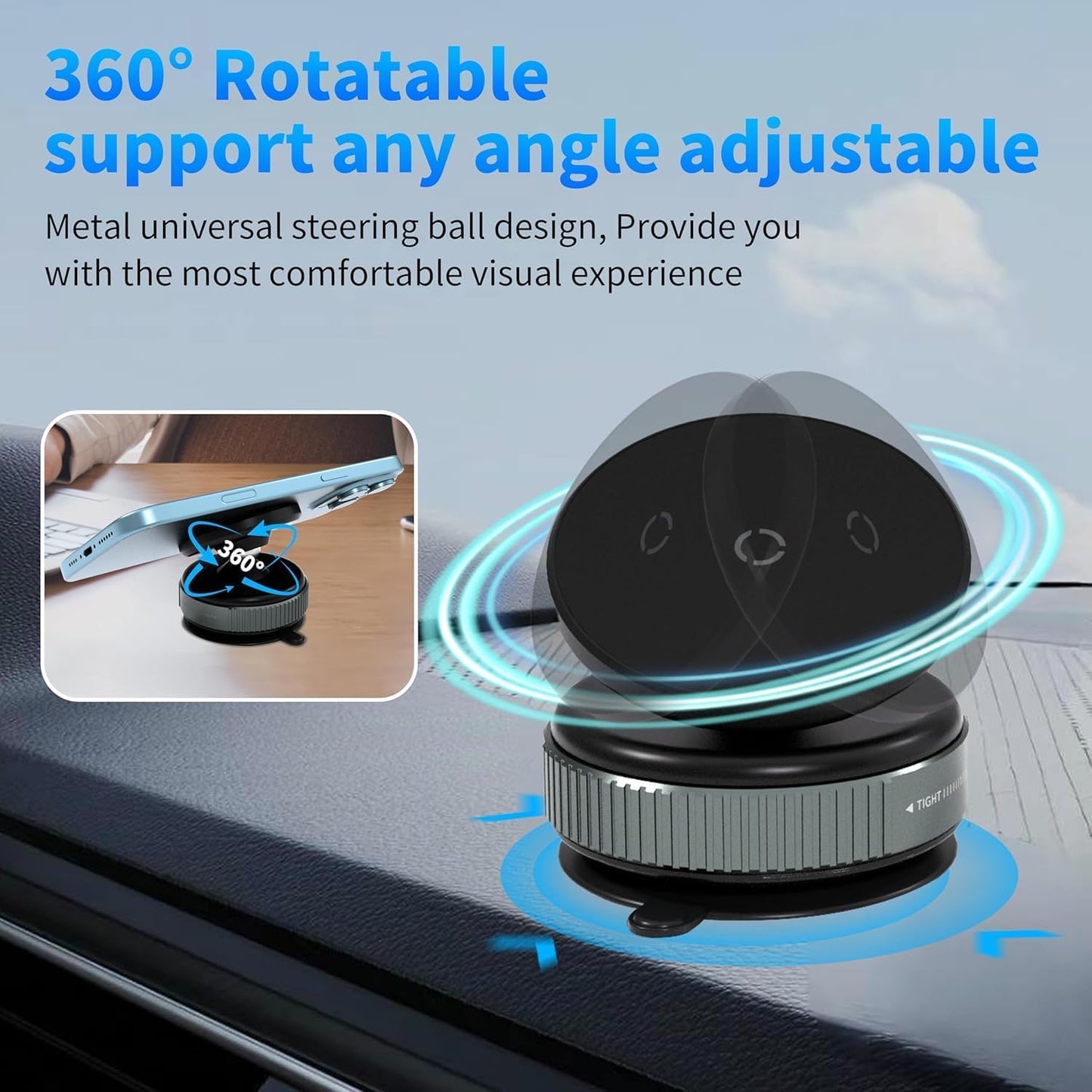Vaccum Magnetic Phone Holder Stand