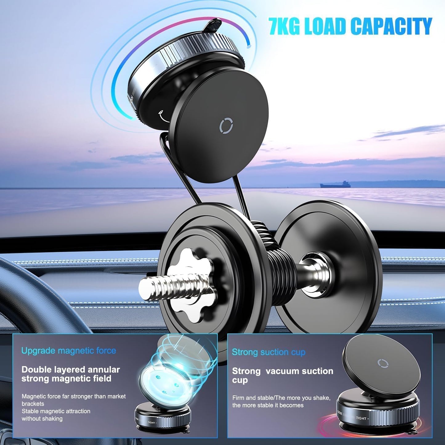 Vaccum Magnetic Phone Holder Stand