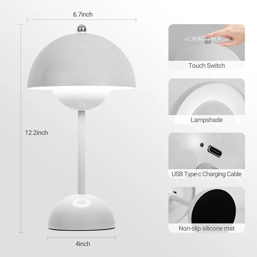 Mushroom table lamp
