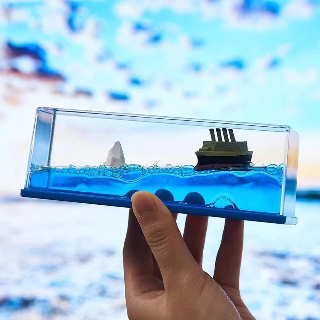 Moving Titanic Liquid Wave ship