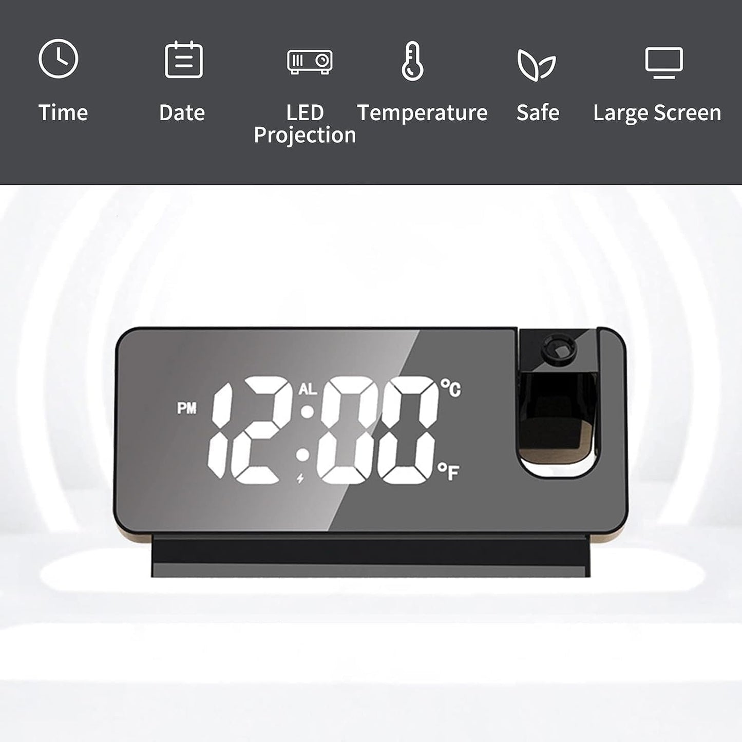 Projection digital alarm clock