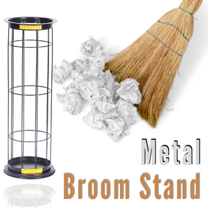 Metal broom stand