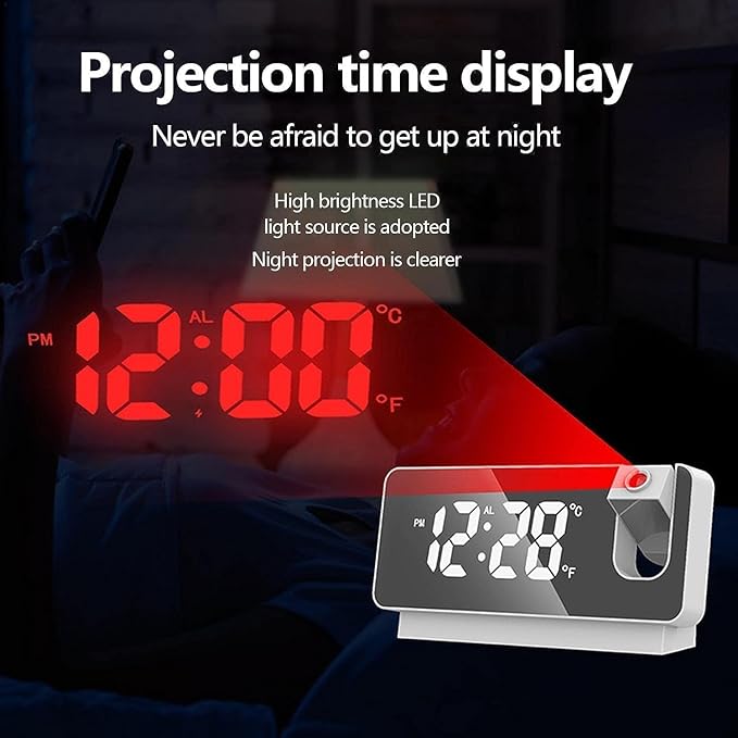 Projection digital alarm clock