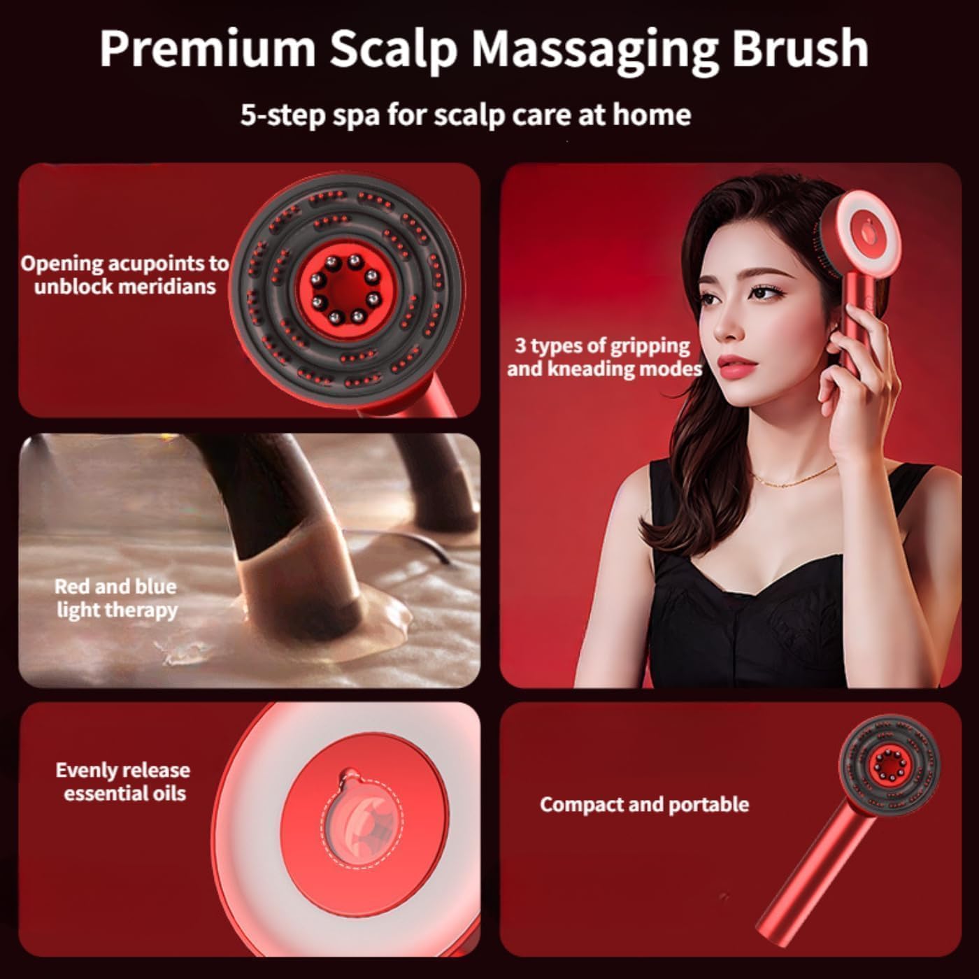 Head Scalp Electric Massager Comb Scalp