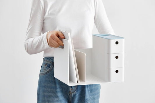3 drawer bookshelf with 2 compartment