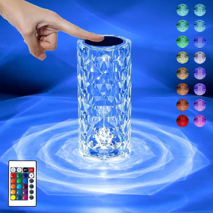 Crystal diamond roselight lamp