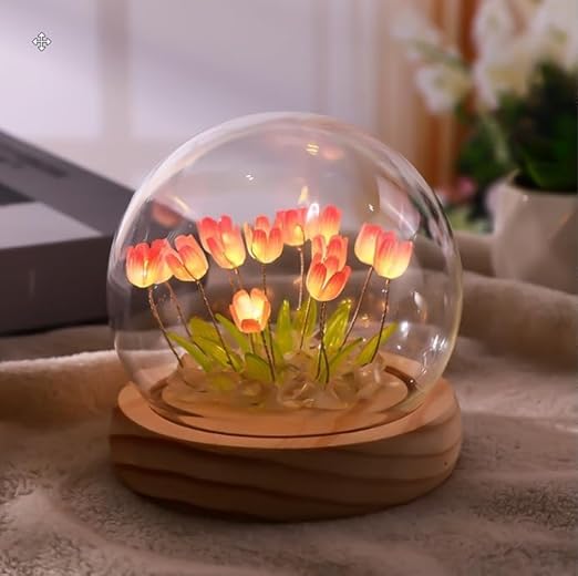 3D Flower crystal lamp