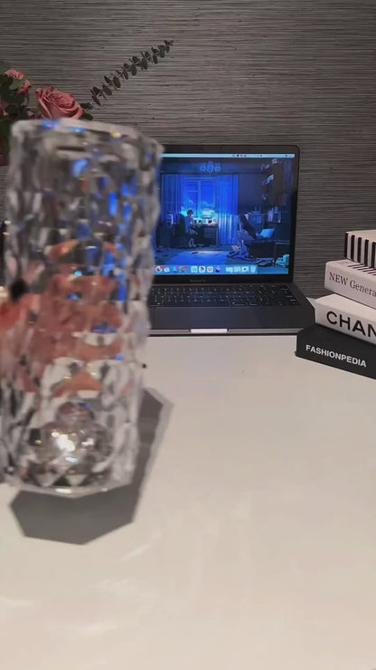 Crystal diamond roselight lamp